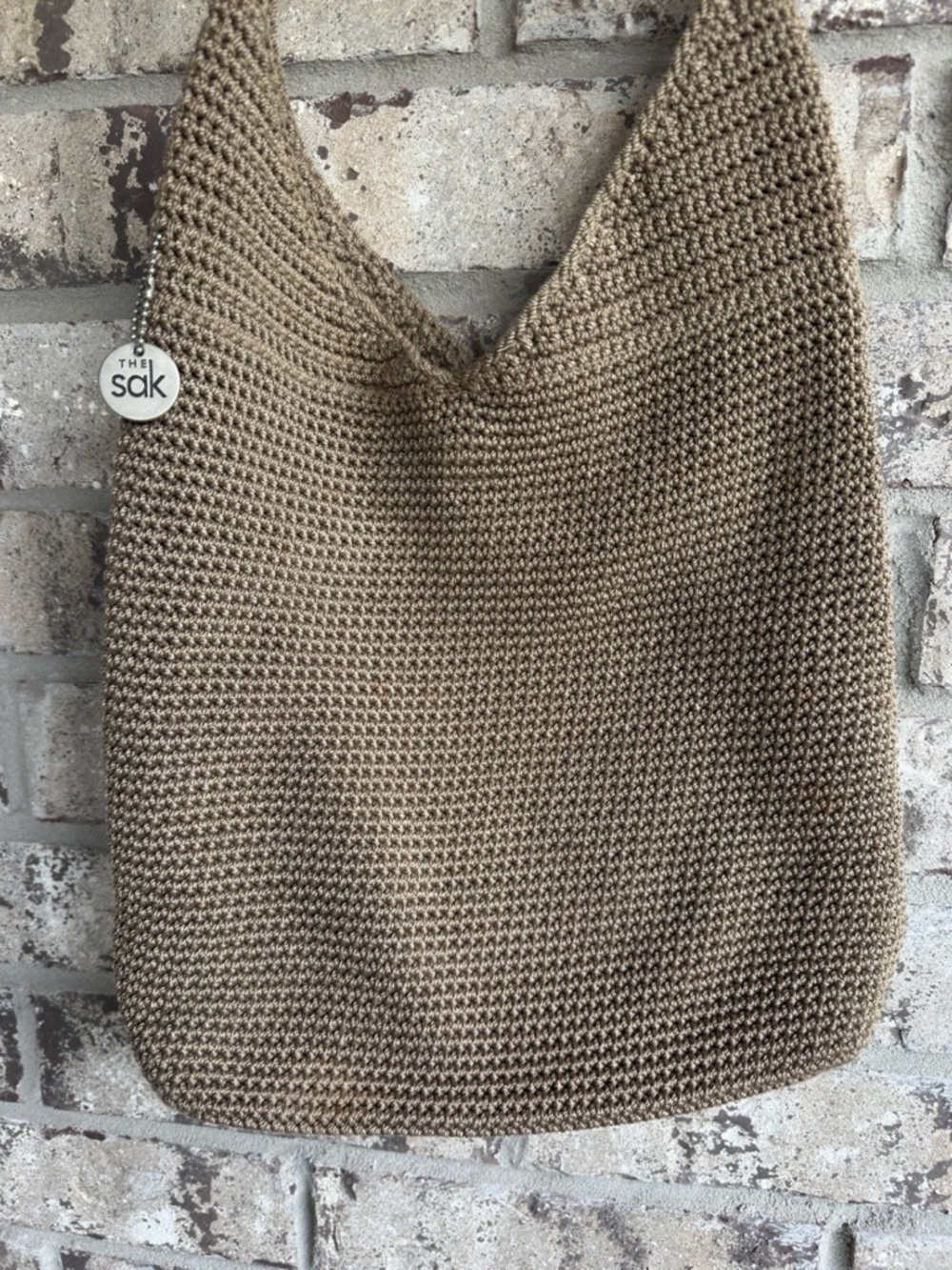 The Sak Tan Woven Hobo Shoulder Bag